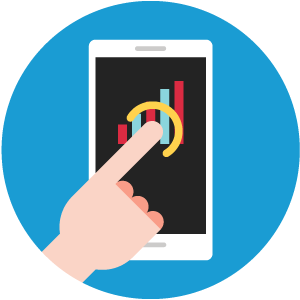 data_checks Mobile phone data check icon