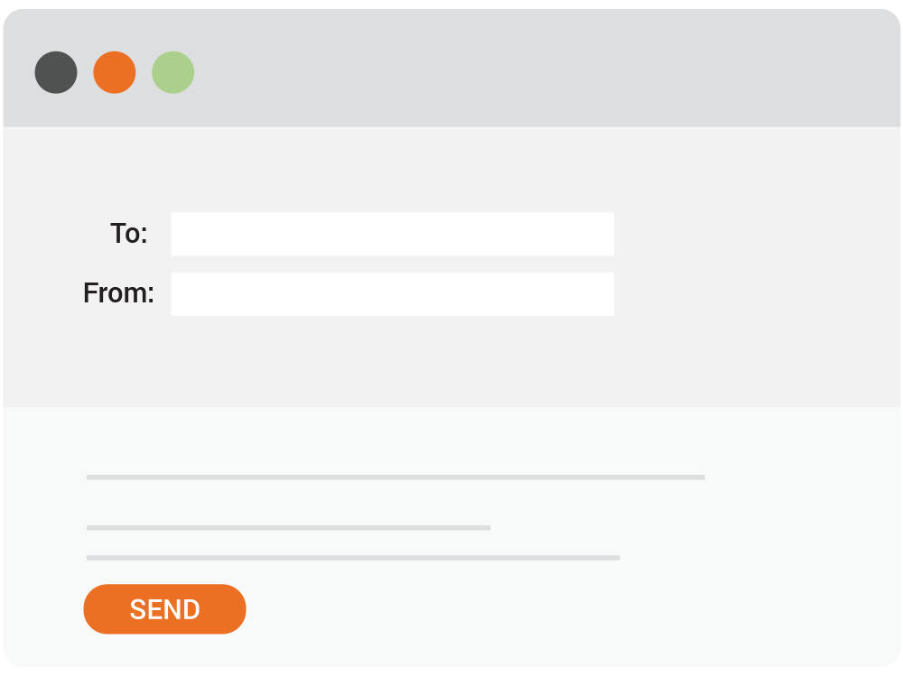 Secure FAX send fax via email screen